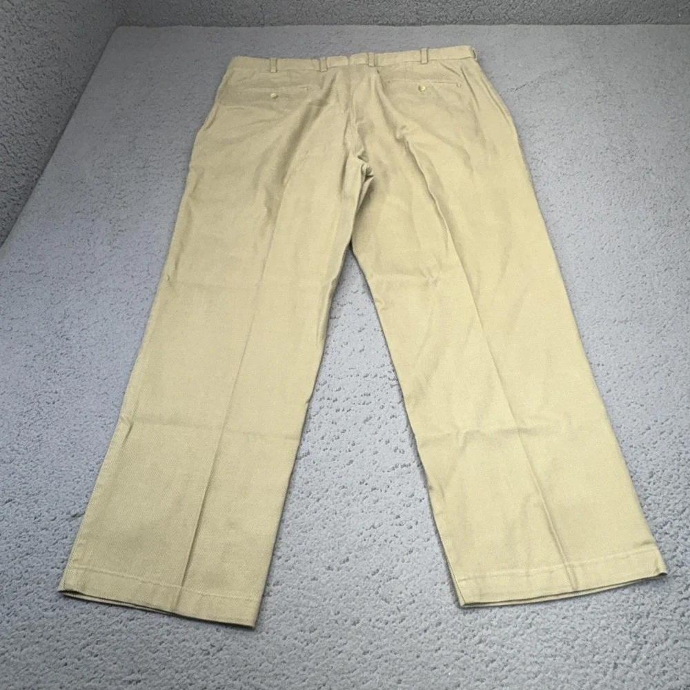 Peter Millar Pants Men 36x27 Tan Khaki Chinos Corduroy Wool Blend Casual Flat